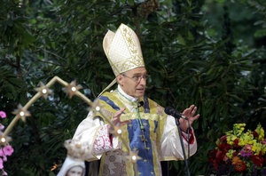 Bild 1 Erzbischof Georg Gänswein predigt.