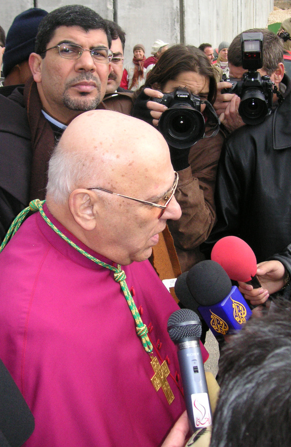 Michel Sabbah bei einem Empfang in Bethlehem – vor Corona. Bis 2008 war der Palästinenser Lateinischer Patriarch von Jerusalem. Wiederholt ist er als scharfer Kritiker der israelischen Besatzungspolitik aufgetreten. (Archivfoto: Zang)