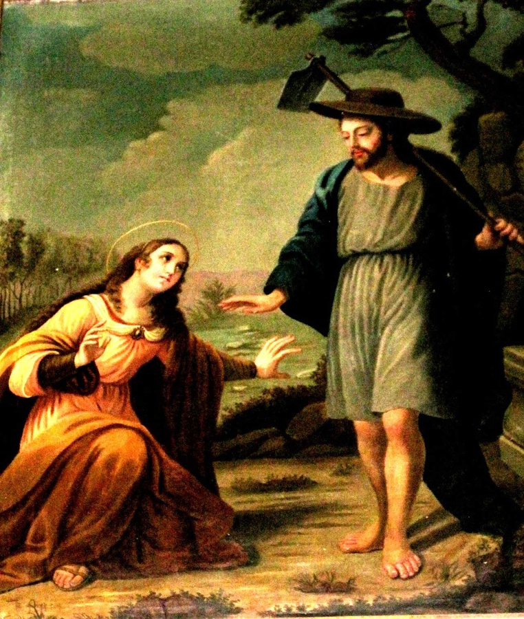 Maria Magdalena begegnet dem Auferstandenen. (Foto: Fleckenstein)