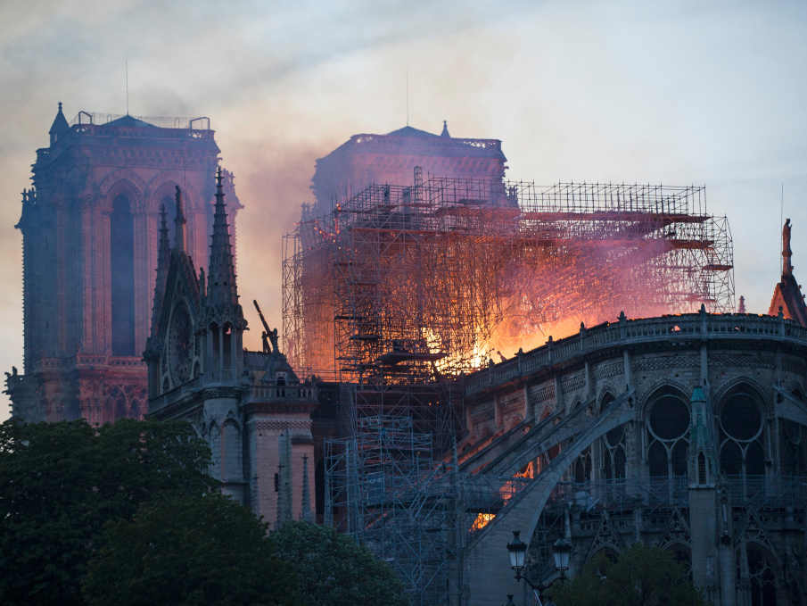 Brand der Kathedrale Notre-Dame in Paris am 15. April 2019. (Foto: KNA)
