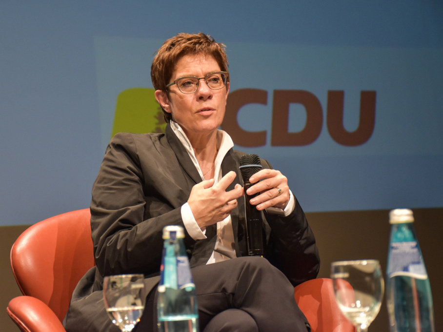 Annegret Kramp-Karrenbauer, Bundesvorsitzende der CDU, am 7. September 2019 in Villingen-Schwenningen. (Foto: KNA)