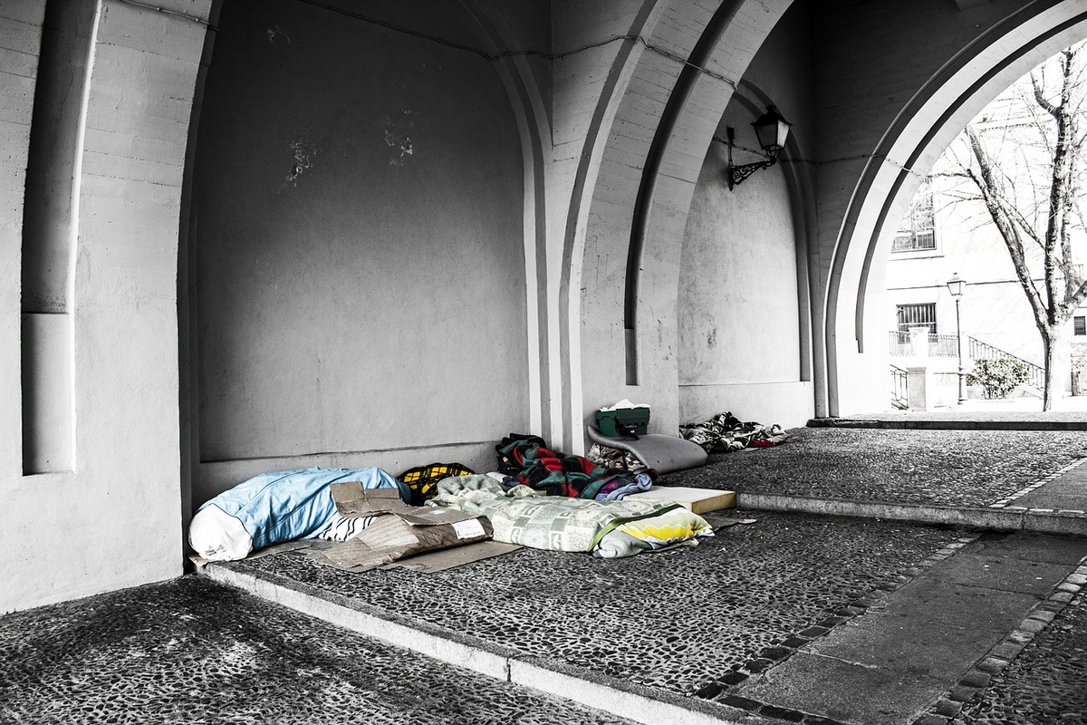 Das Lager eines Obdachlosen.          Foto: gem