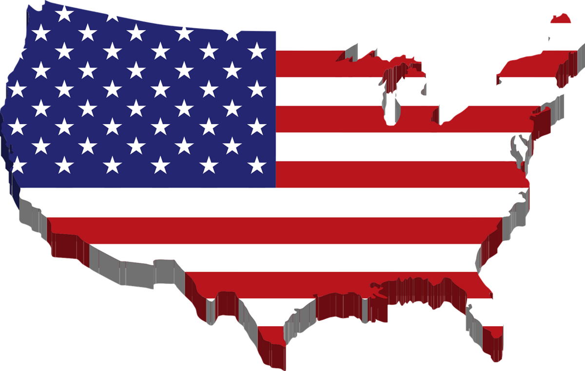 Umriss der Vereinigten Staaten von Amerika. (Foto: gem)